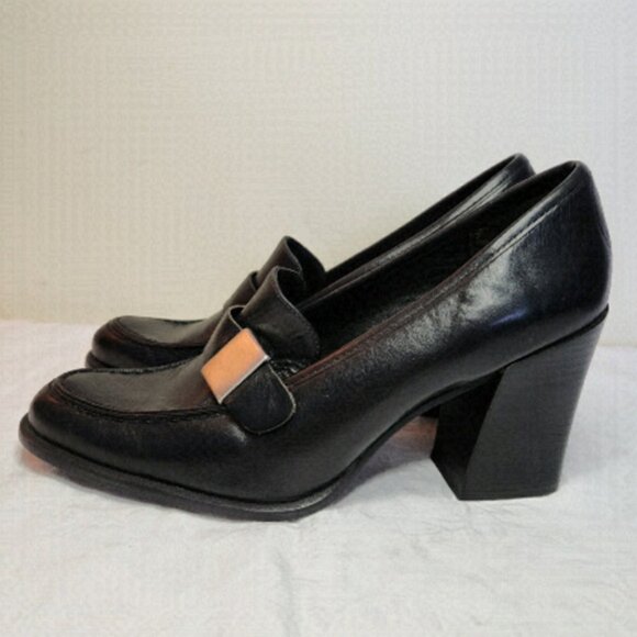 Principles black high heel loafers - Picture 1 of 4
